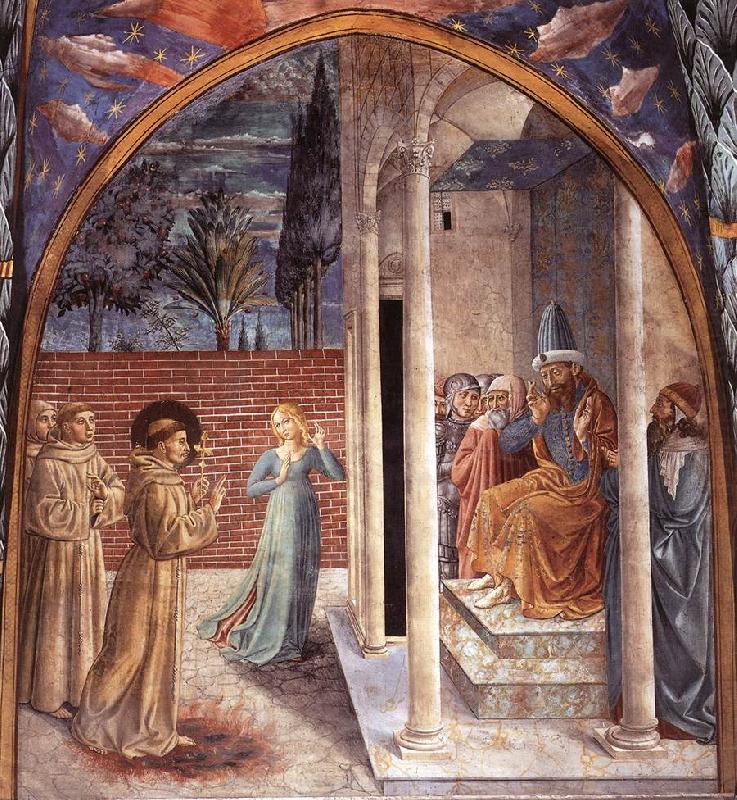 GOZZOLI, Benozzo Scenes from the Life of St Francis (Scene 10, north wall) dry china oil painting image
